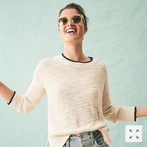 J. Crew Tipped Beach Sweater Size Medium EUC